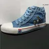 Kleding schoenen dames casual schoenen plat bodem veter denim canvas hoogwaardige Romeinse sneakers rits rits decoratie zomer nieuwe stijl 2021 0120v23