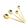 Juegos de cubiertas Durtens 6pcs Goldy Cutlery Set Knife Spoon Spoon Té té helado Cocina de setailería de acero inoxidable Cocina