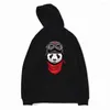 Hommes Hoodies Écharpe Pilote Panda À Manches Longues Sweat À Capuche Hommes À Capuche Survêtement Sweat Manteau Casual Sportswear MWT099