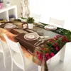 テーブルクロス3Dテーブルクロスメリークリスマスラミナスツリーパターン防水性厚い長方形と丸い結婚式