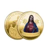 Other Arts And Crafts 2023 Religious Jesus Commemorative Coins Painted Badge Goldplated Collectible Collection Souvenirs For Home De Dhsuc