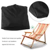 Krzesło obejmują wodoodporne obudowa plażowa 420D Oxford Polyester Black Cover Pył Dirtproof