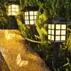 2pcs Solar Garden Lights Outdoor Power Lantern Backyard Decoration Lighting For Pathway Yard Lawn Floor Lamp Waterpoof