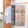 Storage Boxes Solid Color Multi-grids Underwear Hanging Bag Double-sided Available Hang Tyle Socks Bra Dormitory Organizer