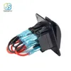 DC 12V 24V Rocker Switch Paneel voor vrachtwagencamper RV Yacht Marine Car 2 Gang Toggle met blauw/groen/rood LED -licht