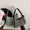 Pochette Borse a tracolla con diamanti bling del progettista di marca per le donne Borsa da sera femminile in pelle PU piccola borsa sotto le ascelle con cerniera moda 012023H