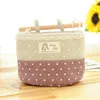 Storage Boxes 4pcs Wall Hanging Organizer Bag Lace Trim Container (Purple & Green Coffee Pink)