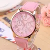 HBP Ladies Assista Pink Candy Color Watches Fashion Quartz Leisure Clock Business Leather Strap Casal Wristwatch Gift Montre de Luxe