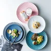 Platen Noordse creatieve keramische ronde chrysanthemum dineren bord fruitsalade biefstuk western keuken servies 8 inch 10