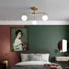Lustres nordique LED lustre plafond de haricot magique pour salon chambre cuisine hall maison Suspension lumière laiton doré