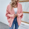 EBAIHUI Cardigan for Woman Casual Batwing Long Sleeve Loose Knitted Sweater Coat Scarf Fashion Oversized Solid Tops