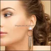 Dangle Chandelier Wholesale Personality Earrings For Women Exaggerated Long Geometric Party Wedding Christmas Gift Drop Delivery Je Dhiu5