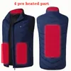 Hunting Jackets 13/17 Zone USB Heated Vest 4 Switches Outdoor Fast Heating Fashion Plus Size S-6XL Men/Wome