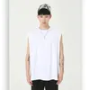 Men's Tank Tops T-shirts South Korea Summer Loose Color Cotton Sleeveless Sport Vest Large Size High Street Hip Hop