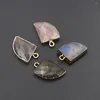 Collane con ciondolo 10 pezzi Sfaccettato Pietra naturale Gocce Punta di coltello Denti Pendenti Labradorite Sun Charms Per fai da te Artigianato Orecchini Gioielli