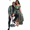 Etniska kläder afrikanska älskare passar festklänning make och hustru kläder för par män kvinnor 2 stycken set
