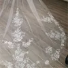 Veli da sposa di alta qualità da 3 metri con paillettes ferite in pizzo bordo 2t velo da sposa con 2 strati di lusso lunghi