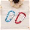 Nyckelringar mode Small Carabiner Snap Hook Aluminium Mountaineering Bag Keyring Bottle Handle Carabiners Buckle KeyFobs P70FA Drop D Dhjju