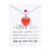 Pendant Necklaces Mothers Day Love Mom Heart Luminous Stone Blue Green Glow Light In The Dark Necklace For Jewelry Making With Card Dhn6T