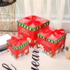 Presentförpackning 3 st godkakor Box Year Party Handmade Candy Biscuit Chocolate Packaging Kids Favors Santa Claus