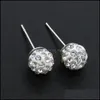 Stud Selling Ear Luxury Crystal Zircon 925 Sier Earrings For Women Supplies Fashion Jewelry Charm Beautif Drop Delivery Otasr