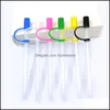 Drinking Straws Custom St Toppers Charms Sile Rubber Er 8 Colors Dust Plug Fit For Decorative With 8Mm In Diameter Children Homefavor Dhppn