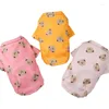 Dog Apparel Cute Bear Print Clothes Spring Pet Sweater For Small Dogs Warm Teddy Chihuahua Pullover Two-legged Sweatshirt Koki