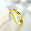 Orecchini a cerchio Offerta speciale Oro 18 carati 4 cm Cerchio grande liscio per le donne Argento 925 Colori Regali di Natale Gioielli da sposa per feste