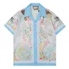 Camises de designers de 23ss Shirts praia masculino Hawaii Floral Print Bowling Shirts Casual Men Men Sleeve Variety Dress 78952