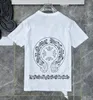 T-shirts pour hommes T-shirts à la mode Coeur Marque de haute qualité Col ras du cou Chromes Manches courtes T-shirts Ch Femmes Pull Casual Horseshoe Sanskrit Cross Print Hip Hop 2wy