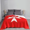 Blankets Malta Maltese Amalfi Cross Blanket Bedspread Bed Plaid Cover Anime Plush Children'S