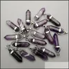 Konst och hantverk Natural Stone Crystal Pillar Charms Amethyst Chakra H￤ngen f￶r smycken som g￶r DIY -halsband￶rh￤ngen Drop Delivery Dh8oy