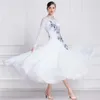 Stage Wear B-18413 Custom White Ballroom Smooth Competition Dance Dress High-end Modern For Adults