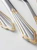 Ensembles de vaisselle 304 Couvoirs en acier inoxydable Set Table à manger Steak Steak Fork Spoon Kitchen Kitched Vide dessert Home Silver