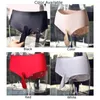 Underpants Men's Underwear With Penis Sheath Seamless Long Elephant Nose Gay Temptatio JJ Sleeve Erotic Ice Silk Sexy Shiny Briefs Panties