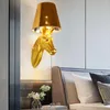 Wandlampen Noordelijke lamp Woonkamer Goud Horse Hoofdlampen Decoratie Slaapkamer voor Home Decor indoor verlichting Gift SCONCE