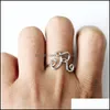 Band ringar az engelska bokstav mode kvinna handvitt alfabetet ￶ppet justerbar ringfest smycken g￥va till lady girlsy drop leverans dh7hg