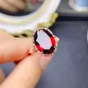 NEW Cluster Rings Natural Garnet Ring 925 Silver Cute Design Simple And Generous Boutique Jewelry Sterling 10 14mm Luxury