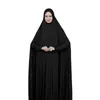 Ethnic Clothing Milk Fiber Women Prayer Garment Abaya For Muslim Fashion Islam Jilbab Khimar Hijab Dress Jilbeb Long