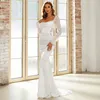 Casual Kleider Frauen Frühling Sexy Quadrat Kragen Langarm Backless Sheer Luxus Promi Maxi Abend Party Kleid Kleid Weiß