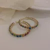 Hoop Earrings Luxury Gold Color Circle Woman Shiny Geometric Rhinestones Crystal Big For Women Party Wedding Jewelry