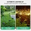 Solar Fireworks Lampa Outdoorowa trawa 4Pack Globe Dandelion Flash String Fairy Lights 90 LED Garden Lawn Light