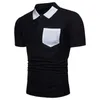 Men's Polos Style Plus Size Shirt Men Polo Patchwork Summer Short Sleeve Casual Camiseta