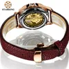 Wristwatches Women Watch Heart-shaped Fashion Casual Diamond Automatic Mechanical Female Charm Gold Red Belt Relogio Feminino