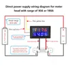 0.28 "LED Digital Voltmeter Ammeter DC 100V 200V 50A 100A جهد الجهد الحالي اختبار العداد الأزرق الأحمر المزدوج 4 بت 5 أسلاك