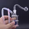Mini verre Ashcatcher Bongs fumer tuyau d'eau matrice percolateur barboteur portable Dab Rig Bongs avec tuyau et tuyau de brûleur à mazout en verre mâle