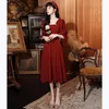 Vêtements ethniques Femelle Sexy V-Neck Slim Banquet Slim Velor Elegant Long A-Line Robe Mesh Flare Sleeve ExquiSite Evening Party Robes