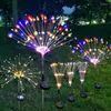 Solar Fireworks Lampa Outdoorowa trawa 4Pack Globe Dandelion Flash String Fairy Lights 90 LED Garden Lawn Light
