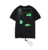 Sommermodemarke Weiß Schwarz Offes Herren T-Shirts Ow Religiöses Ölgemälde Direkter Spraypfeil T-Shirts Hip Hop Kurzarm Lose Männer Tops T-Shirts Frauen T-Shirts