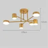 Pendant Lamps Modern Simple LED Double Color Chandelier Wrought Iron Black Gold Living Room Bedroom Dining